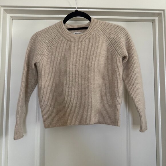 Madewell Sweaters - Madewell Windham Cropped 100% Cashmere Pullover Sweater in Oatmeal